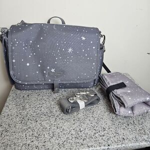 TWELVElittle On-The-Go Stroller Caddy  Bag  in Grey Twinkle